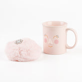 Cute Face Mug with Snowflake Brooch